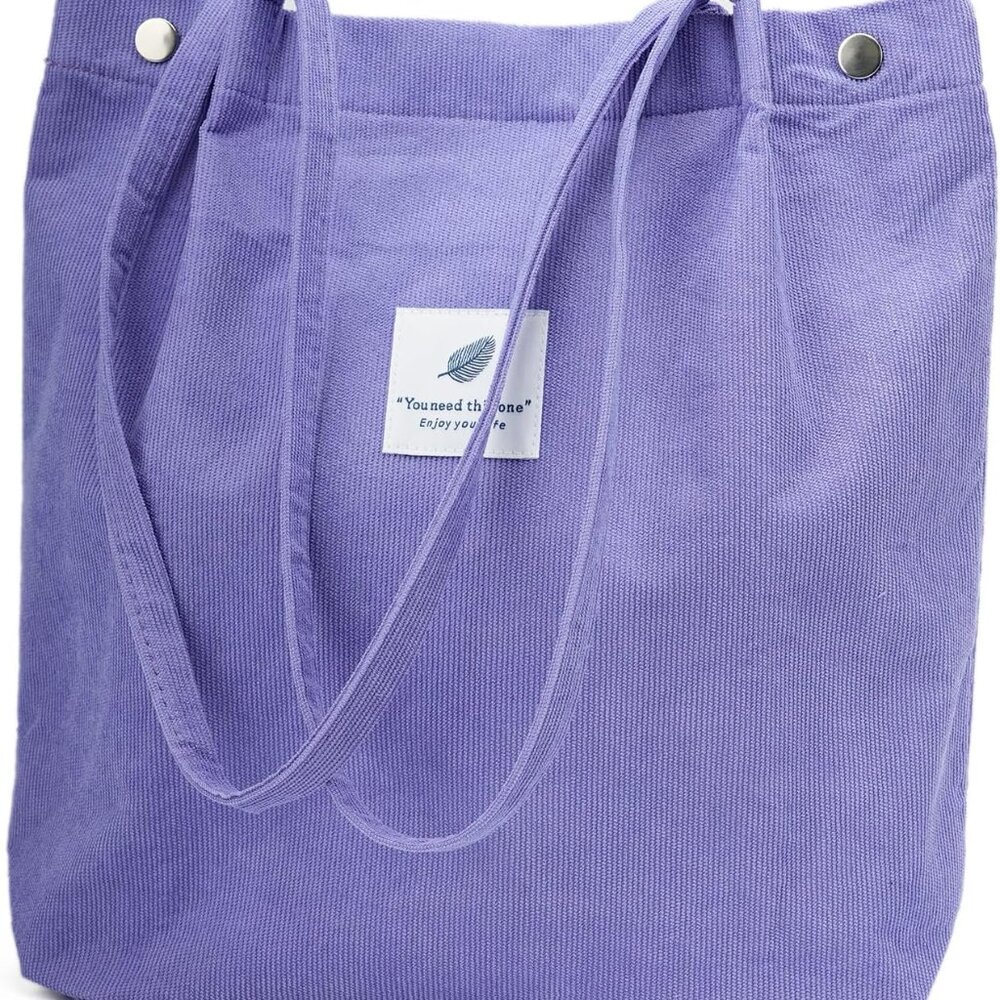 Corduroy Tote Bag Cute Tote Bags For Women Shoulder Bag With Inner Pocket For Wo